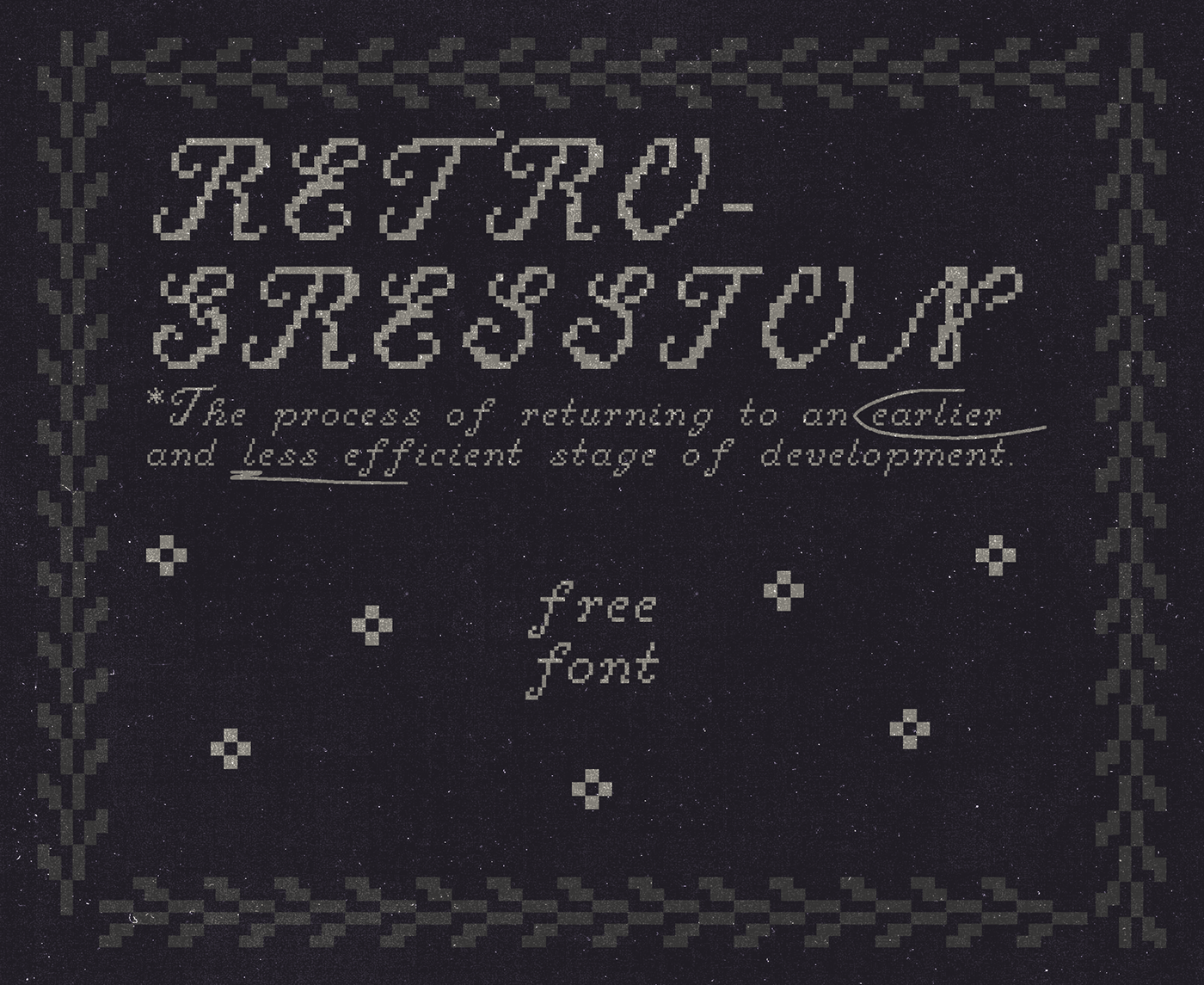 Download Retrogression Font Free - Unique Retro Style