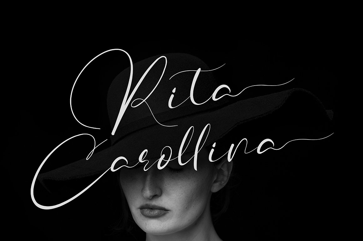 Скачайте бесплатно шрифт Rita Carollina - стильная и утончённая типографика!