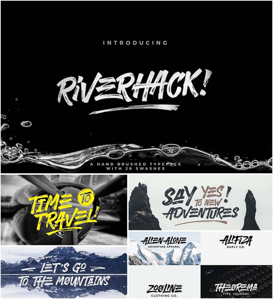 Download Riverhack Font Free - Bold and Dynamic Design