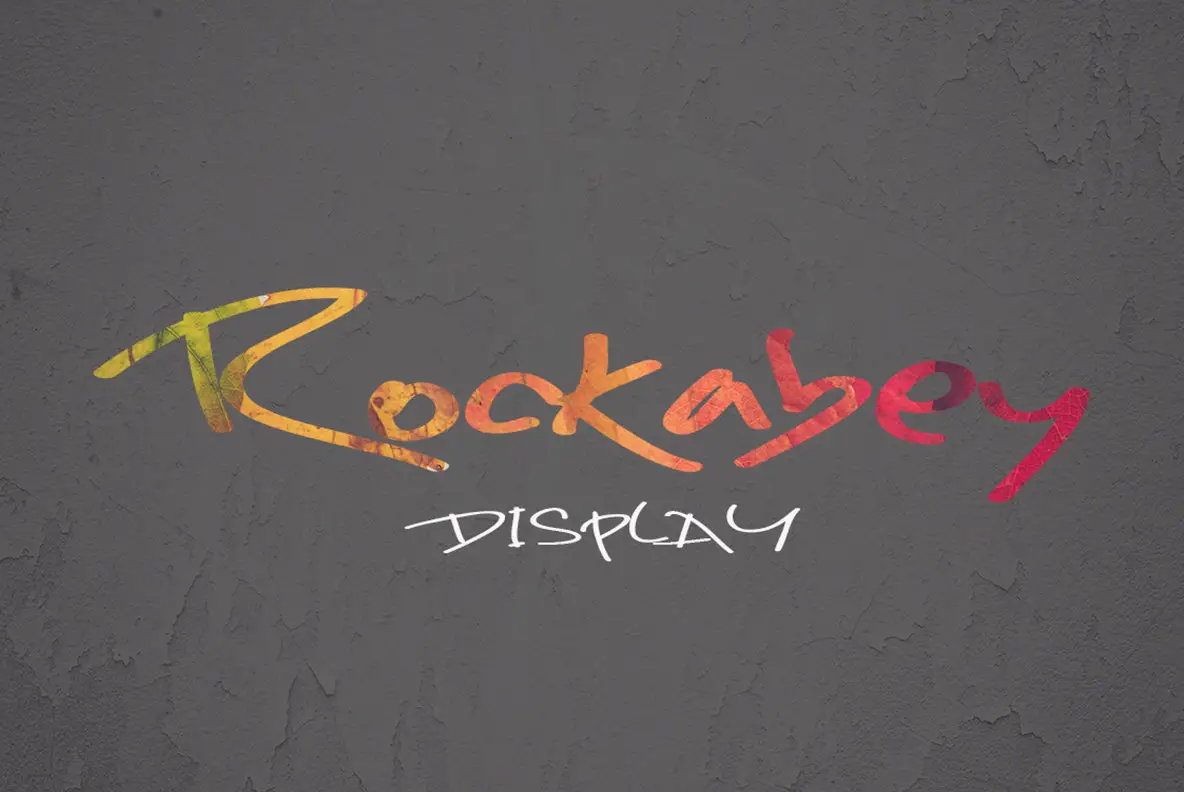 Laden Sie die Rockabey Schriftart kostenlos herunter - Kreative Typografie im Retro-Stil