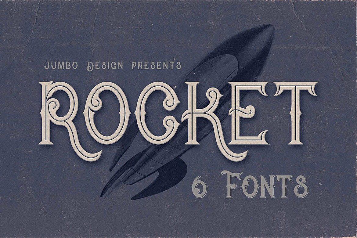 Скачайте шрифт Rocket Vintage Style - ретро вдохновение для ваших проектов