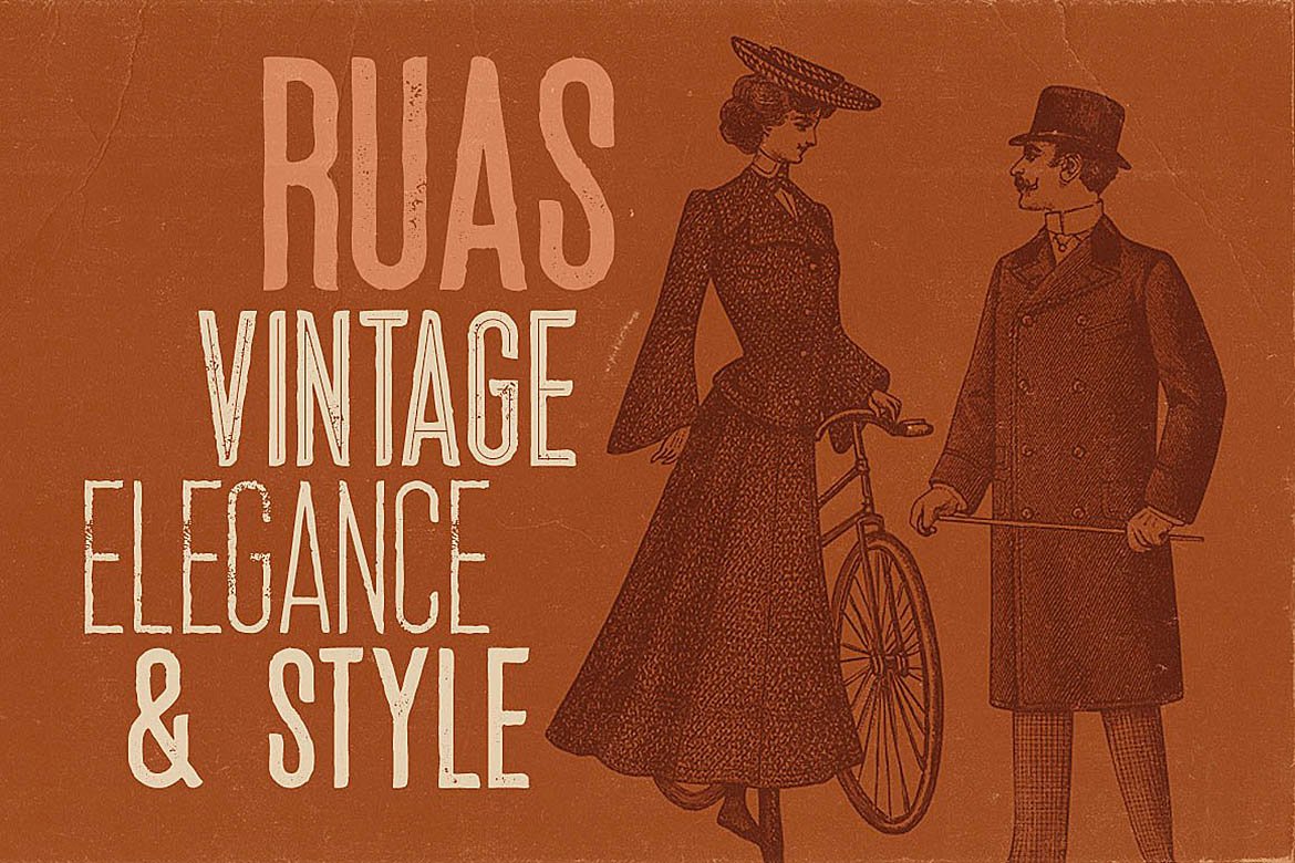 Téléchargez gratuitement la police Ruas Vintage Style - Typographie rétro chic