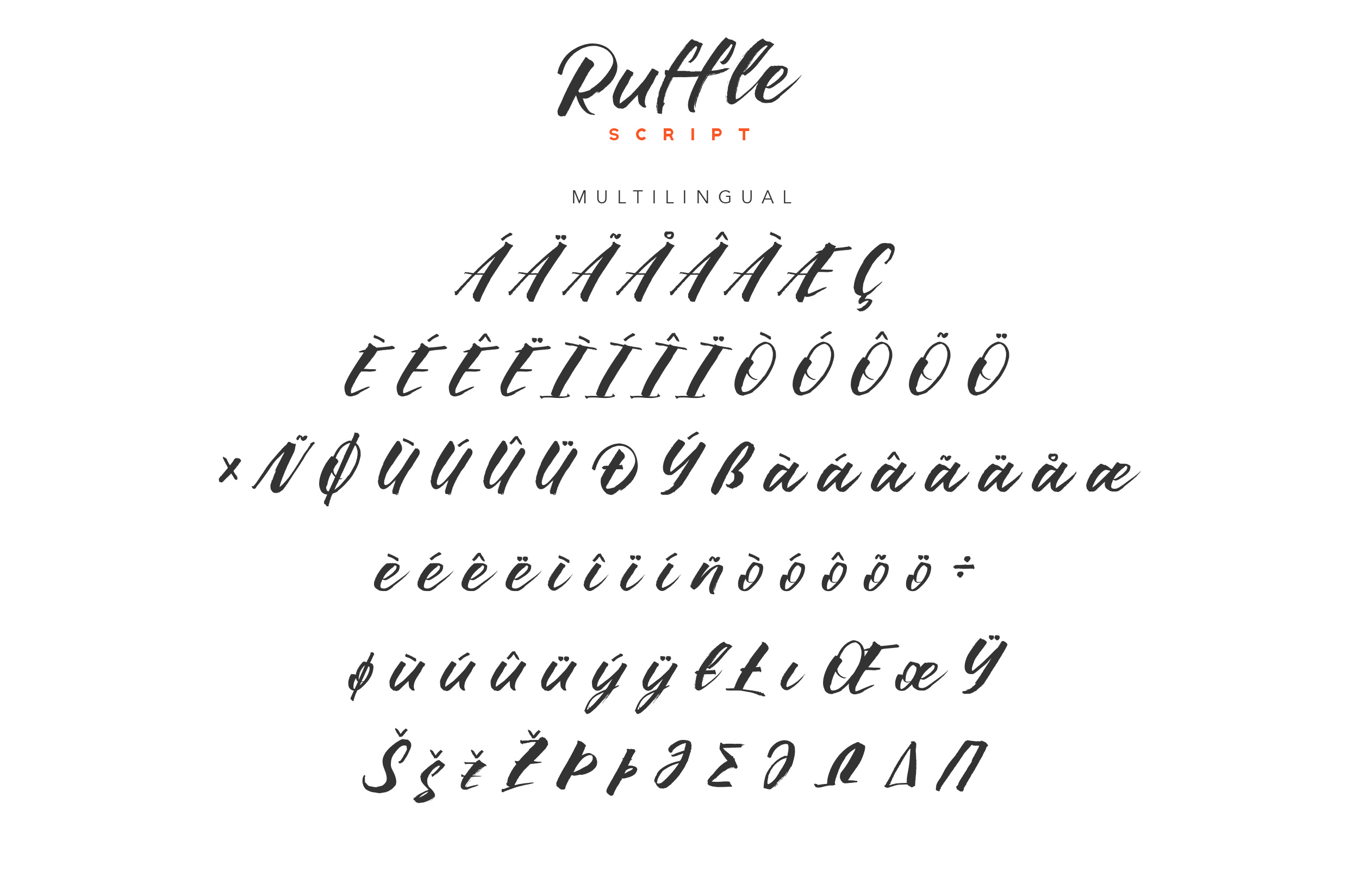 Скачайте бесплатно шрифт Ruffle Script – стилизованный каллиграфический шрифт