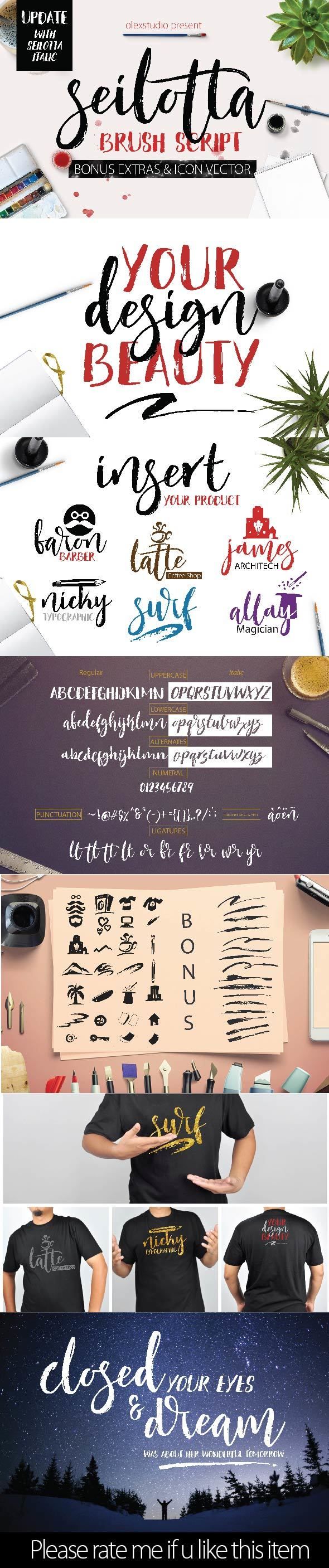 Скачайте бесплатно шрифт Seilotta Brush Script - стильный рукописный шрифт