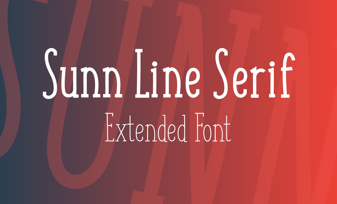 Скачайте бесплатно шрифт SUNN Line Serif Extended - стильный и современный