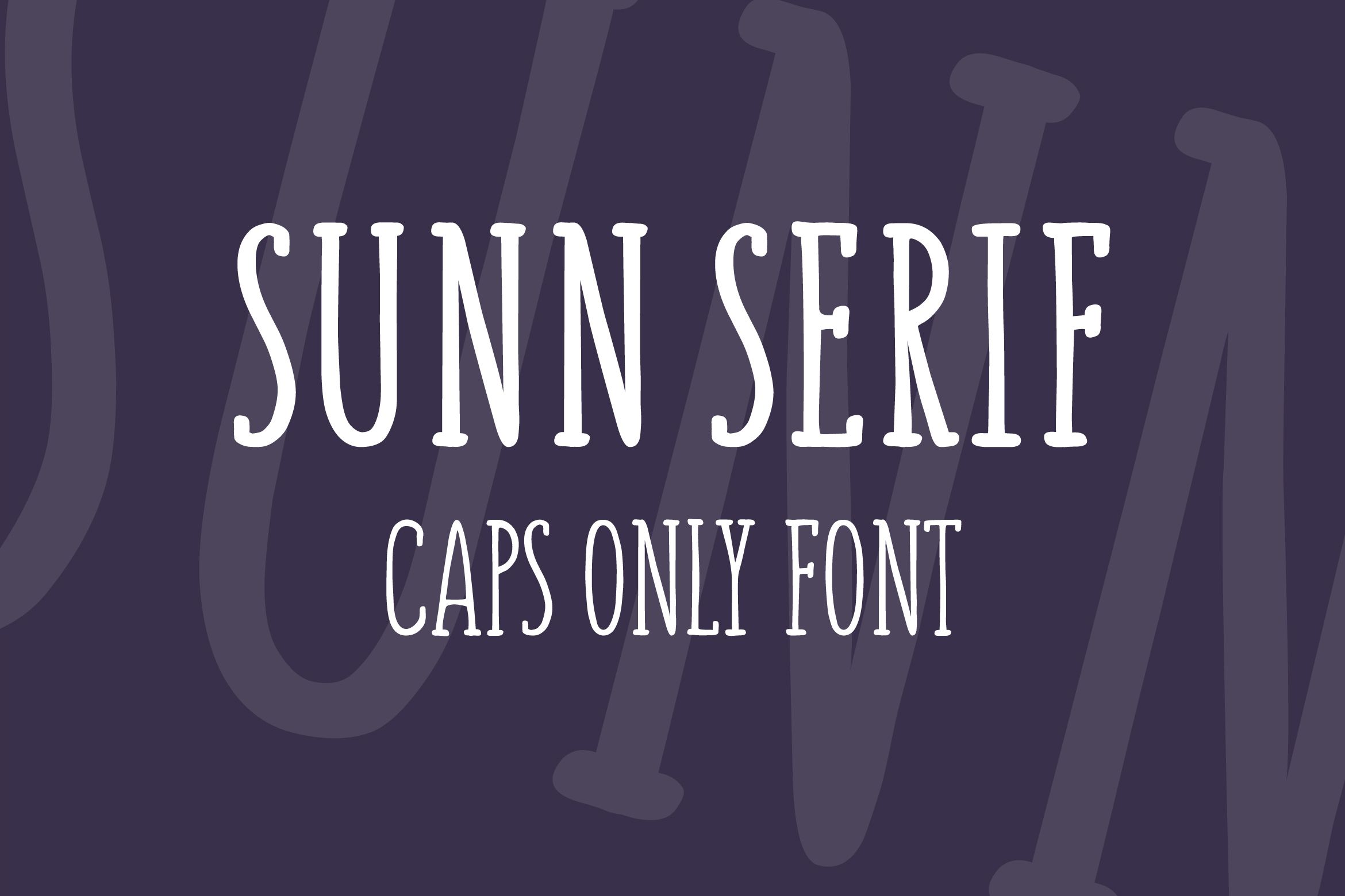 Скачайте SUNN Serif Caps Only - стильный шрифт для заголовков