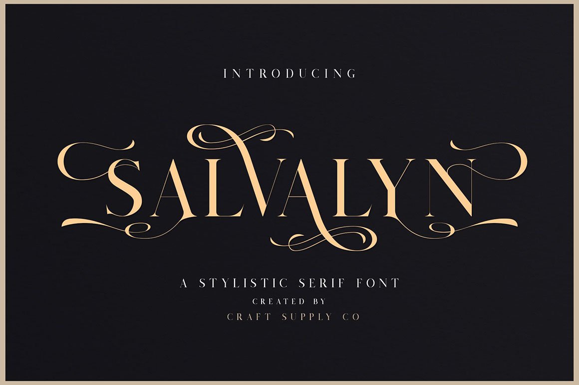 Download Salvalyn Font Free - Unique Stylish Typeface