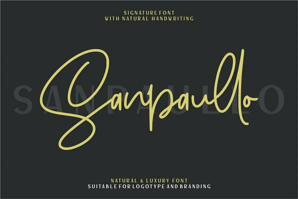 Download Sanpaullo Font Free - Stylish Modern Typeface