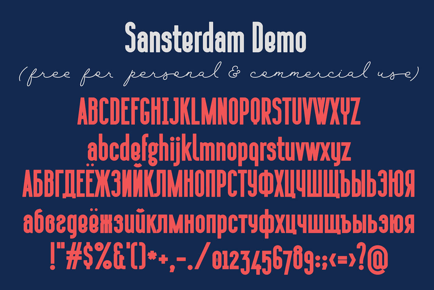 Download Sansterdam Demo Font Free - Stylish Urban Design