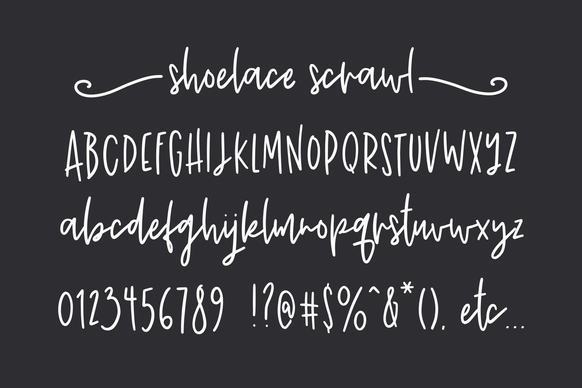 Download Shoelace Scrawl Font Free - Unique Handwritten Style