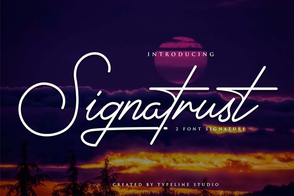 Unlock Your Creativity with Signatrust Font - Free Download