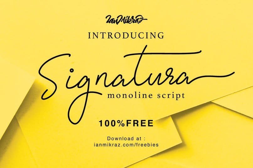 Download Signatura Monoline Free - Elegant Handwritten Font