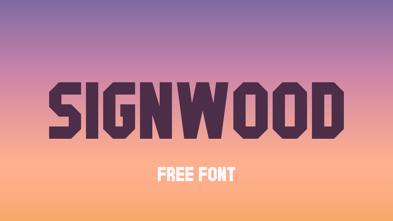 Download Signwood Font Free - Creative Rustic Style