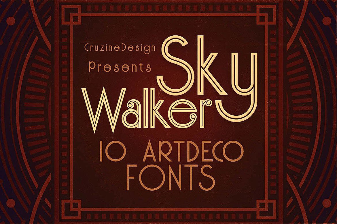 Free Skywalker ArtDeco Typeface - Unique Retro Style Font