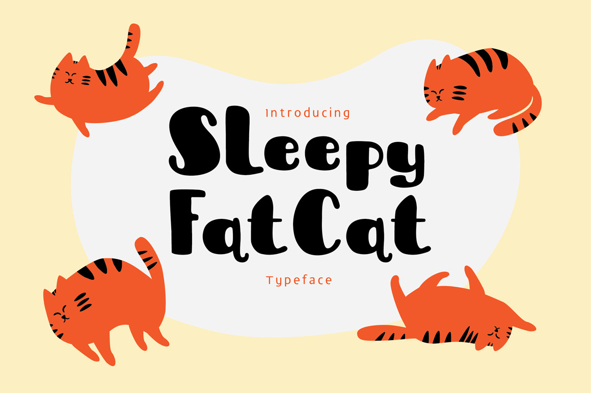 Download Sleepy Fat Cat Font for Free - Adorable & Fun Design