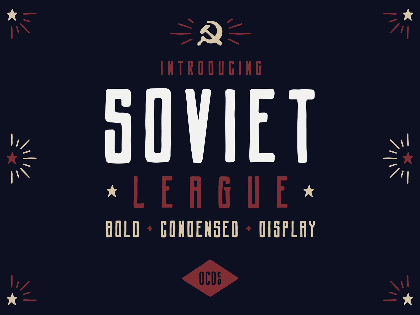 Download Soviet League Font Free - Bold Retro Display Style