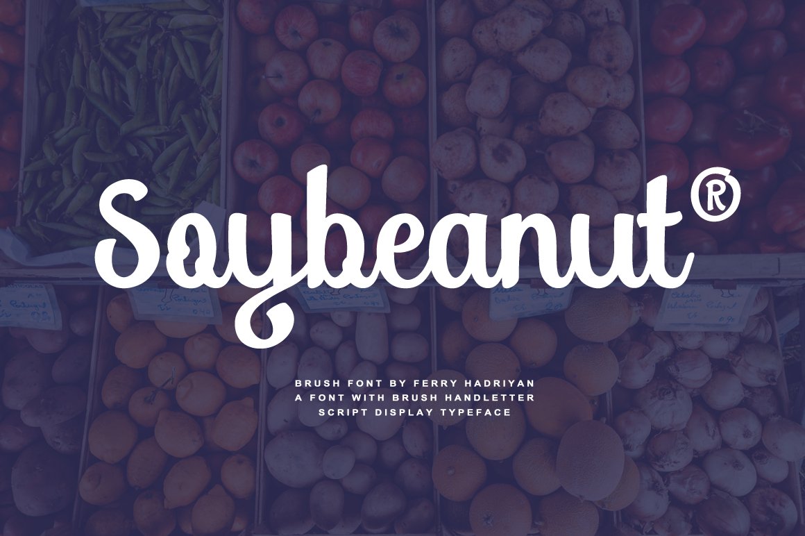 Laden Sie die Soybeanut Brush Script kostenlos herunter - Verspielte Handlettering-Schriftart