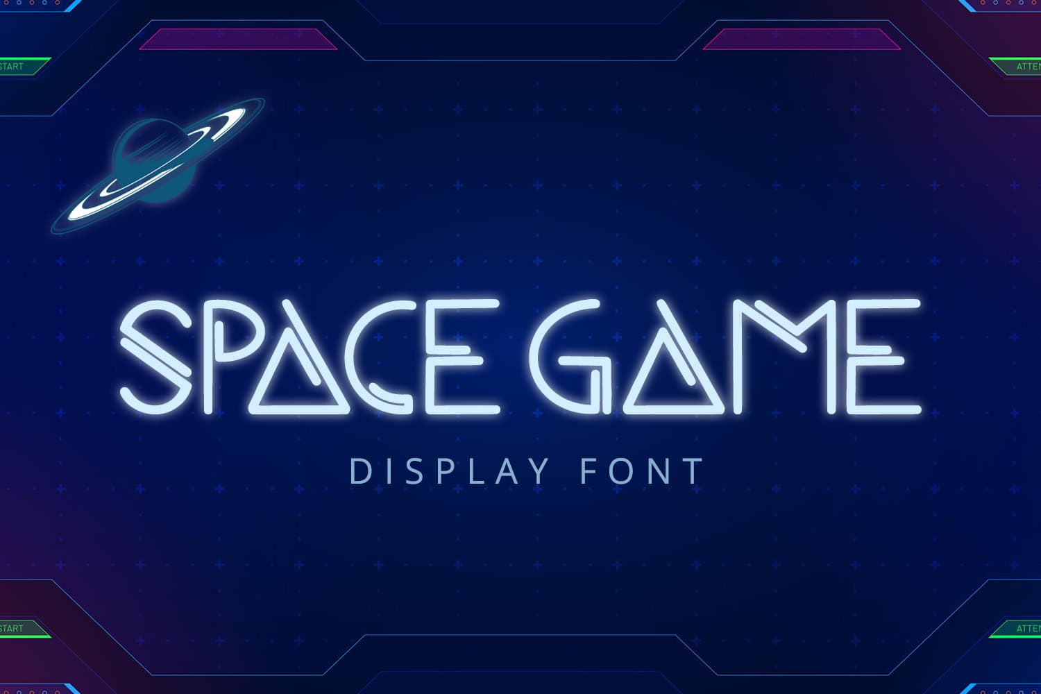 Entdecken Sie die Space Game Font - Kostenloser Download für kreative Designs!