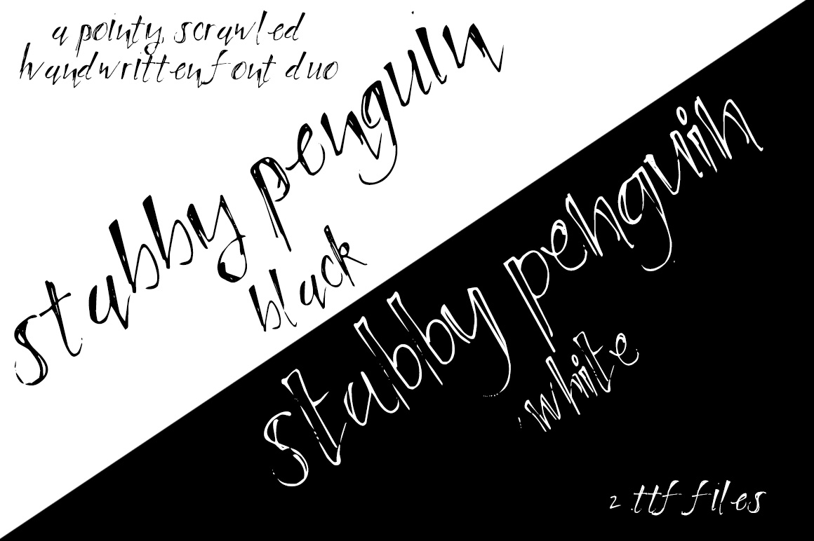 Stabby Penguin Handwritten Font - Free Fun & Quirky Design