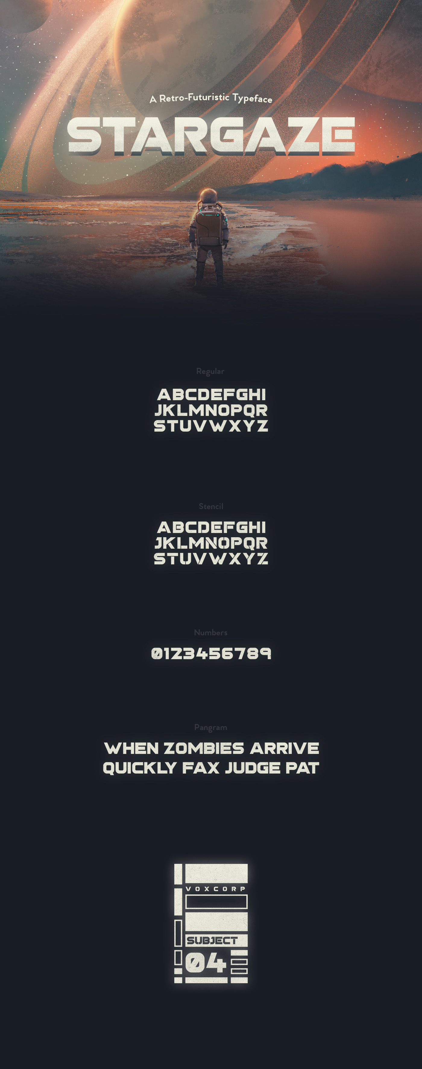 Скачайте Stargaze Typeface - Найдите вдохновение в космосе