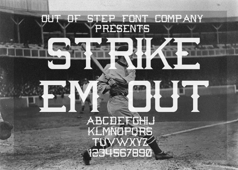 Скачайте бесплатно шрифт Strike Em Out - спортивный и динамичный