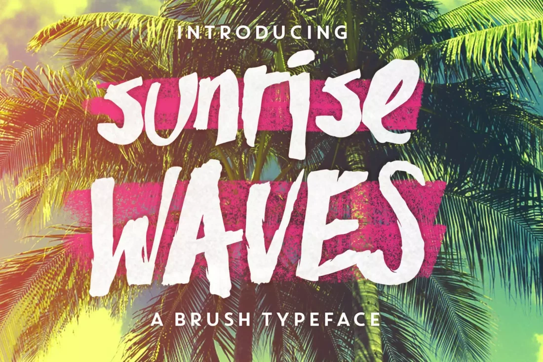 Download Sunrise Waves Font Free - Vibrant Beach Style