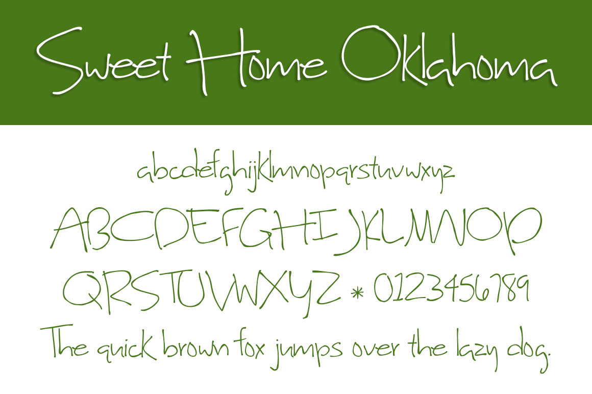 Sweet Home Oklahoma Font - Free Download for Creative Projects