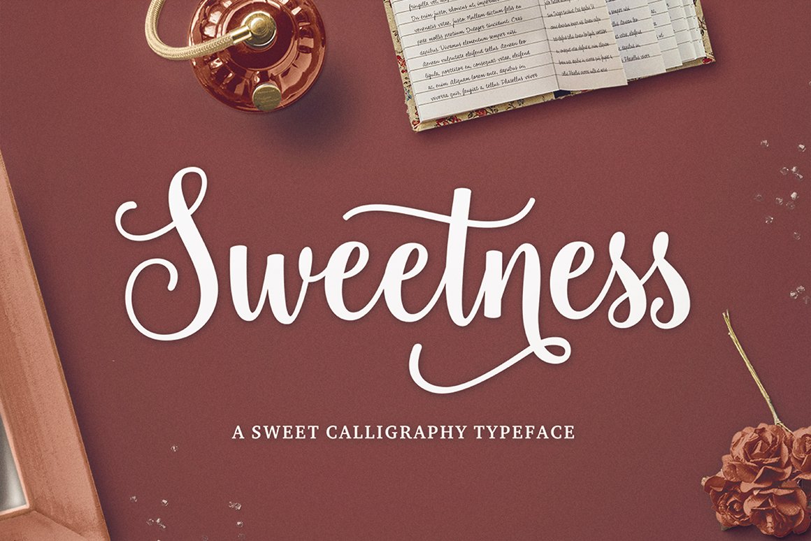 Скачайте бесплатно шрифт Sweetness Script – романтичный каллиграфический стиль