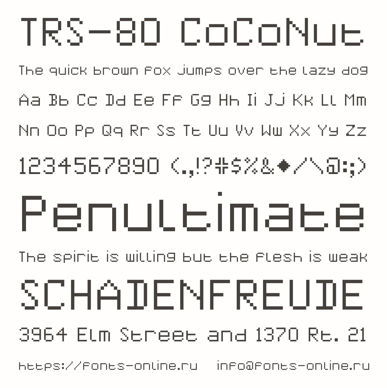 TRS80 CoCoNut - Kostenlose Schriftart für Retro-Designs!