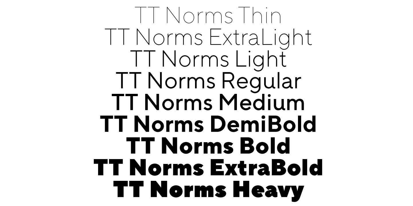 Скачайте бесплатно шрифт TT Norms - современная геометрия и универсальность