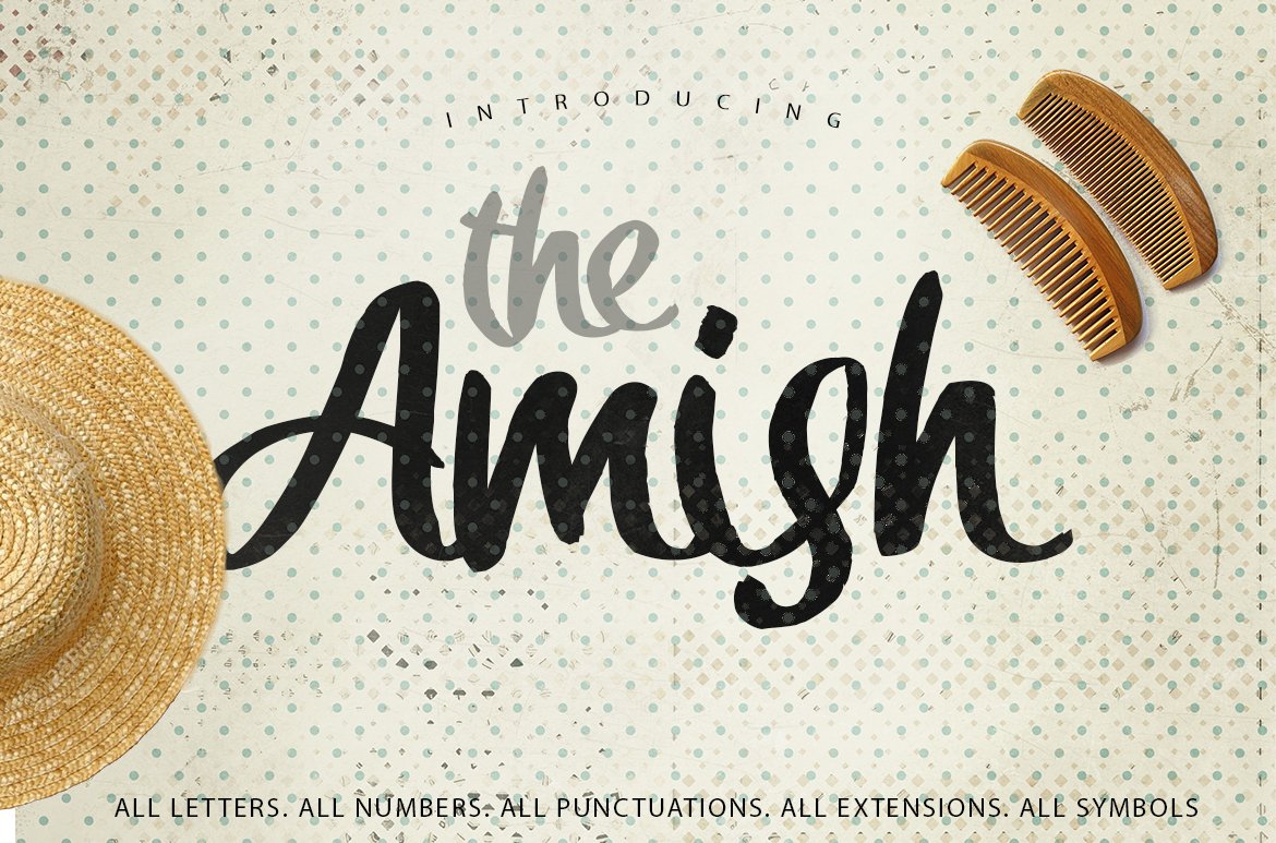 Скачайте бесплатный шрифт The Amish Typeface - уютный и рукописный стиль