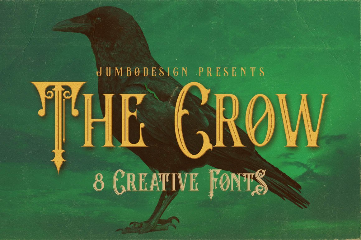 Download The Crow Vintage Style Font Free - Retro Elegance