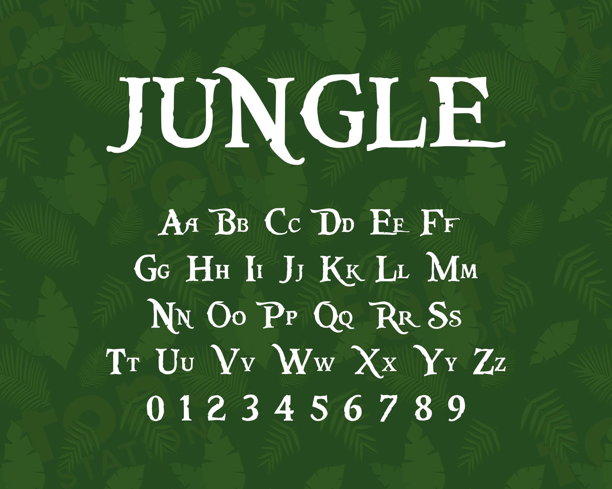 Скачайте бесплатно шрифт The Jungle Typeface - дикий и экзотический