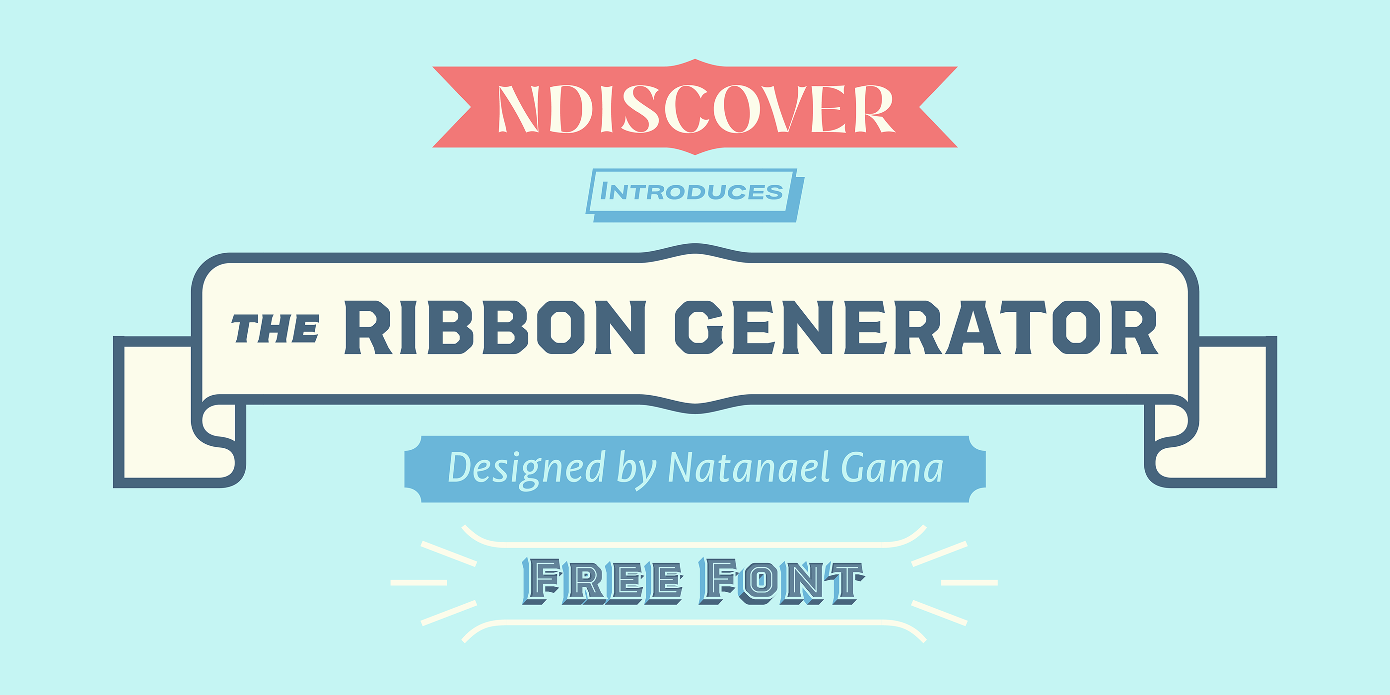 Скачайте бесплатно шрифт The Ribbon Generator - уникальный декоративный шрифт