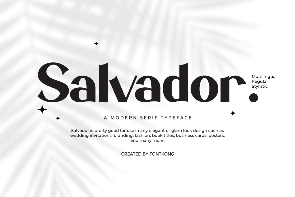 Скачайте бесплатно шрифт The Salvador - креативный и стильный