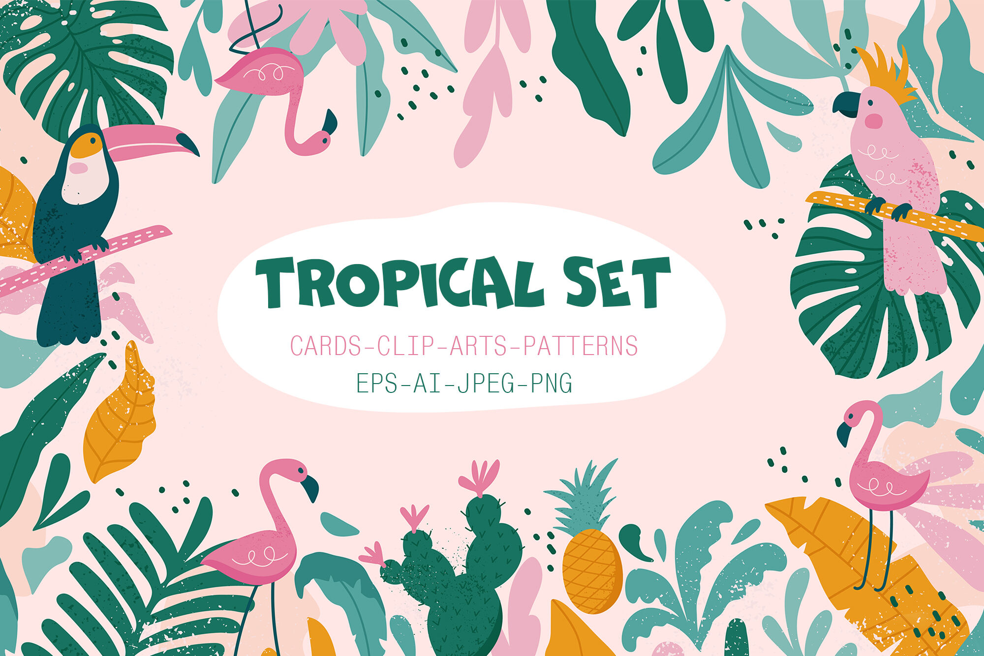 Download The Tropical Set Font Free - Vibrant Tropical Style