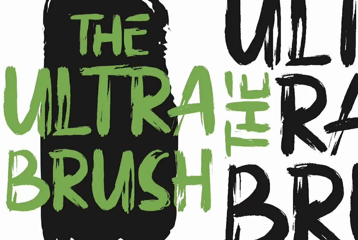 Скачайте бесплатно шрифт The Ultra Brush - уникальный стильный шрифт