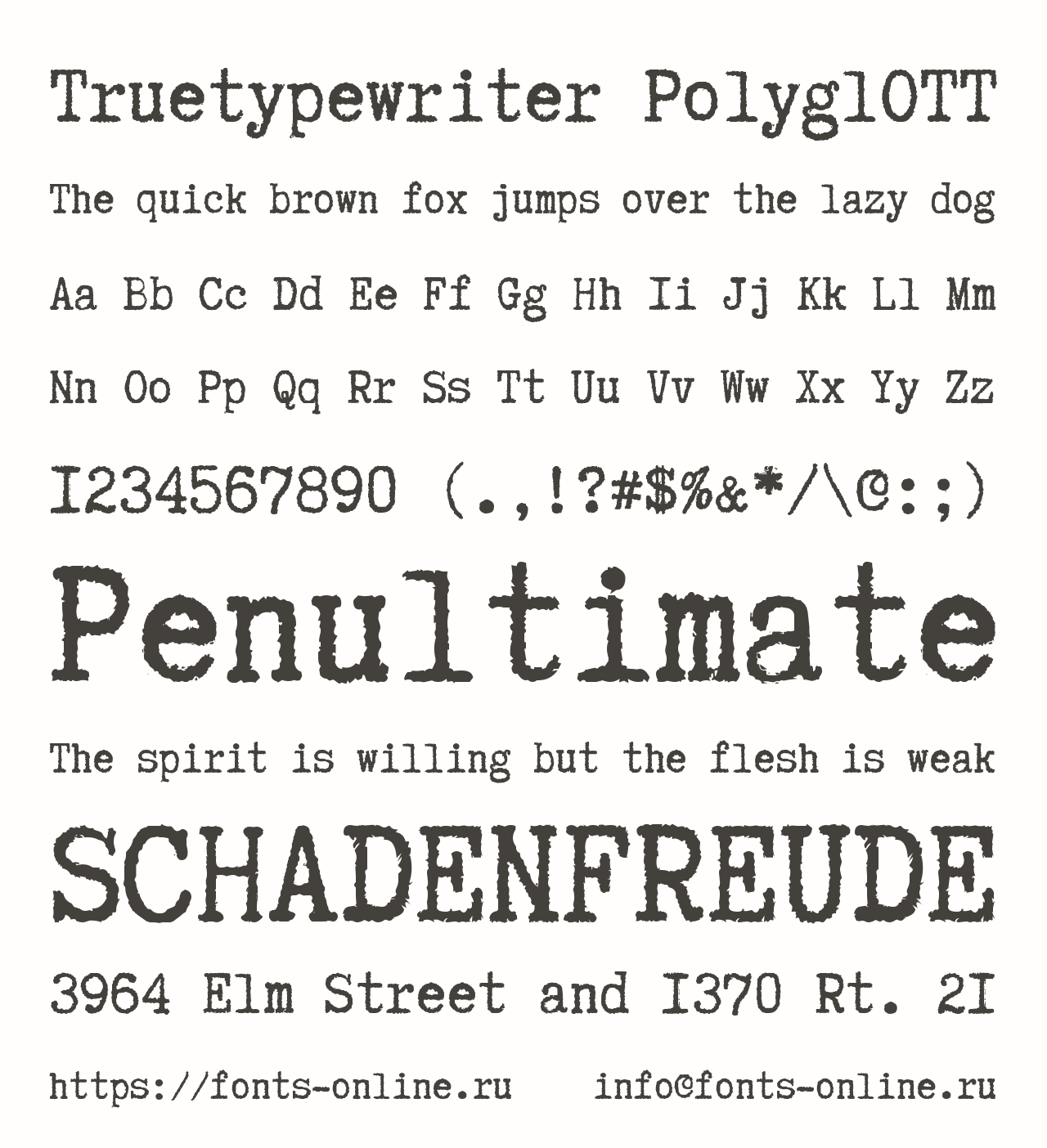 Free Download Truetypewriter PolyglOTT Font - Vintage Style