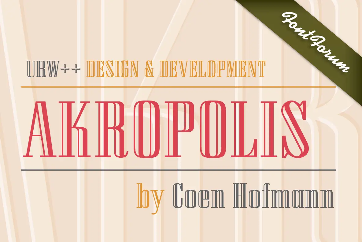 Free URW Akropolis Font - Elegant Architectural Style