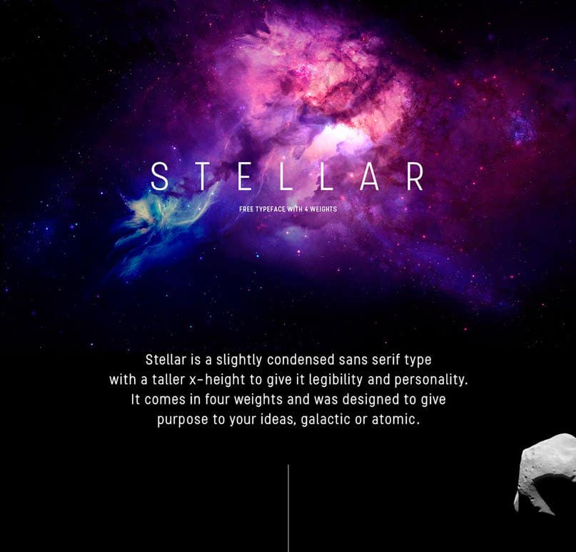 Kostenloser Download der Stellar Schriftart – Modern & Vielseitig