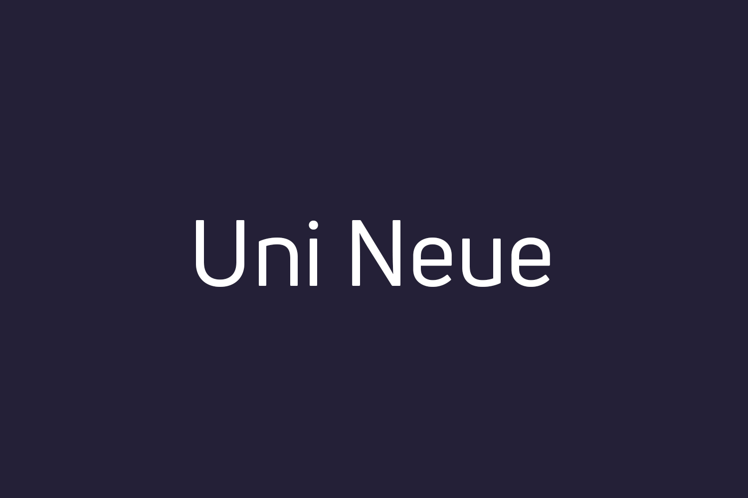 Download Uni Neue Font Free - Modern & Versatile Typeface