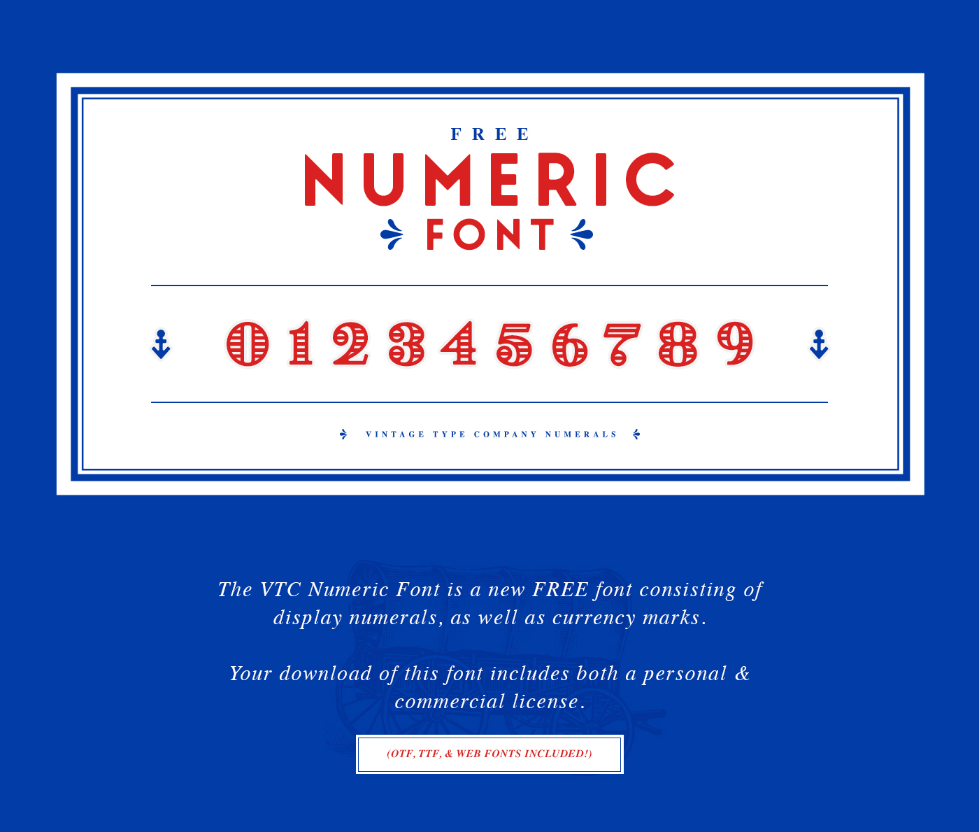 Download VTC Numerals for Free - Bold and Modern Typeface