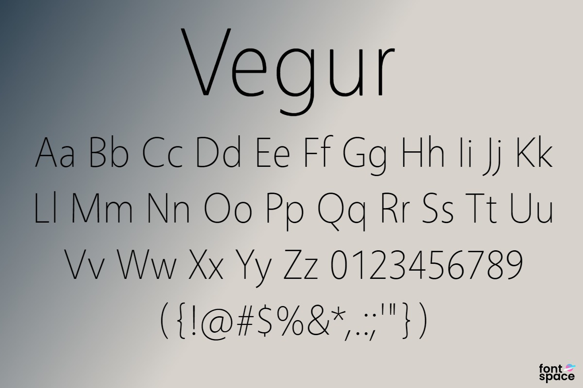 Download Vegur Font Free - Elegant Versatile Typeface