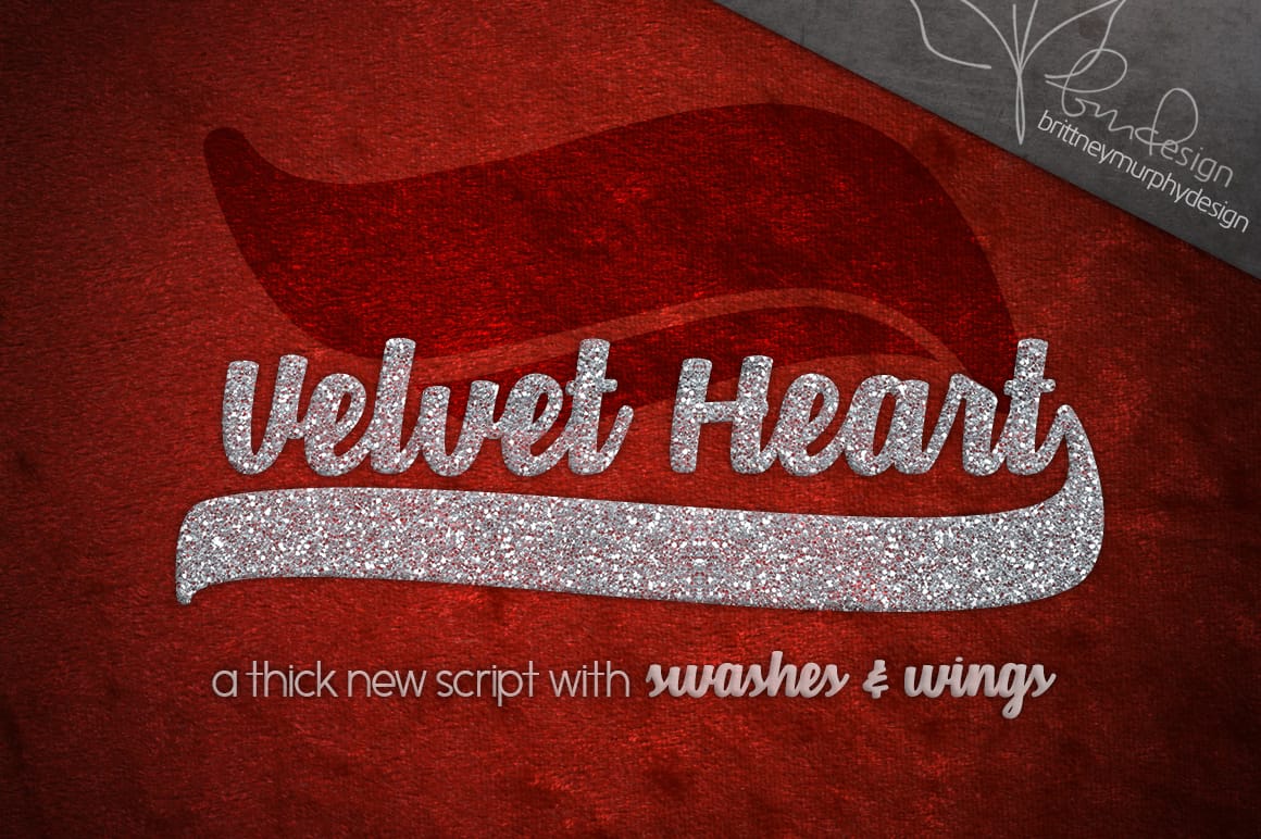 Скачайте Velvet Heart - очаровательный шрифт с романтическими нотами