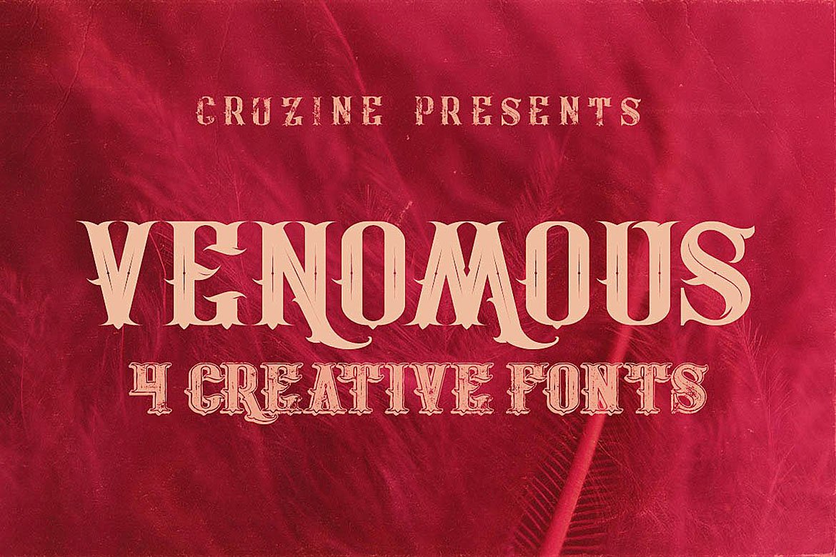 Скачайте шрифт Venomous Typeface - жуткий стиль для креативных проектов