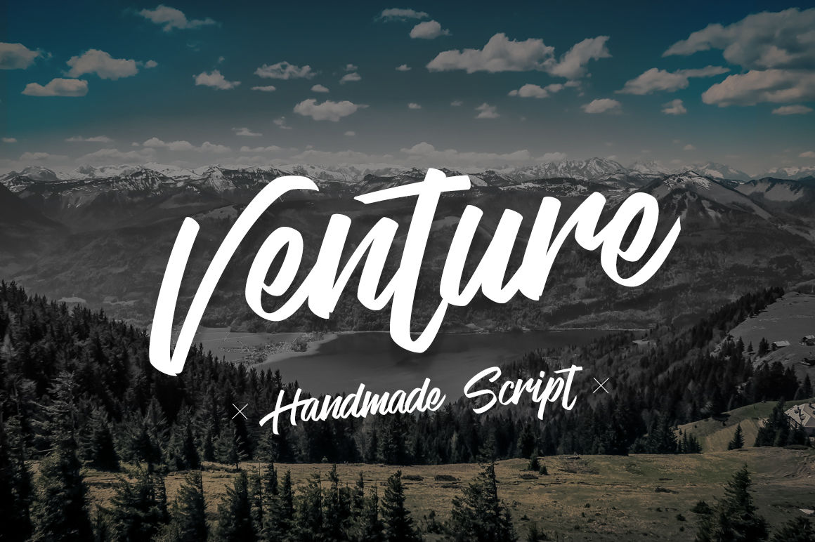 Скачайте бесплатно шрифт Venture Handmade Script - уникальный рукописный стиль