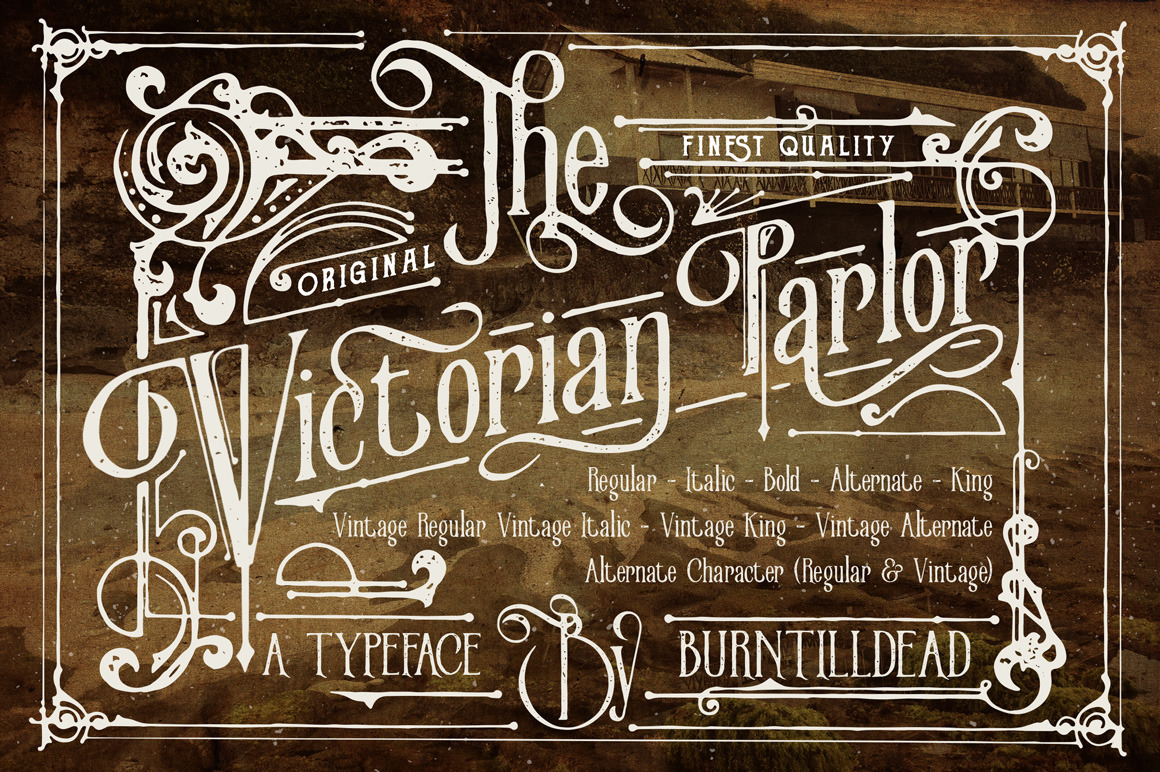 Laden Sie die Victorian Parlor Schriftart kostenlos herunter - Nostalgische Eleganz