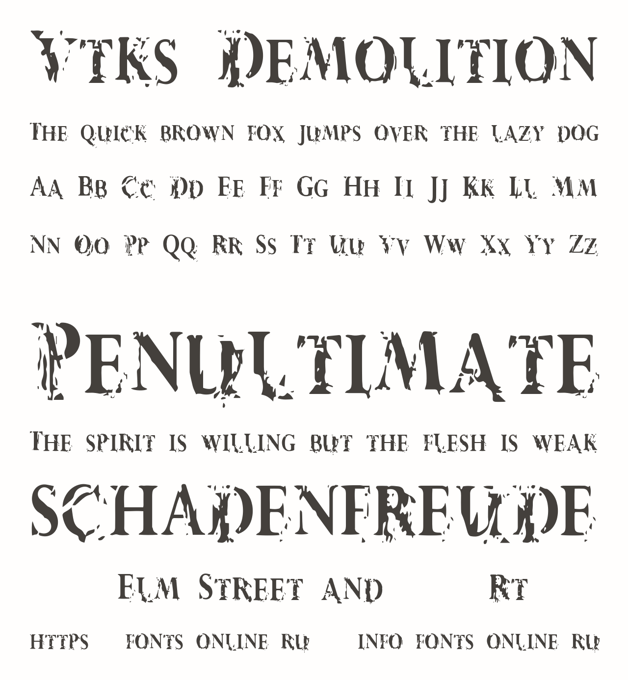 Download Vtks Demolition Font Free - Bold Destruction Style