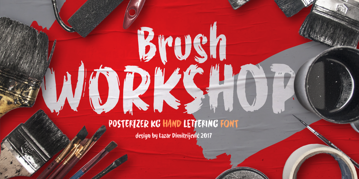 Скачайте бесплатно шрифт WORKSHOP Brush — уникальный рукописный стиль