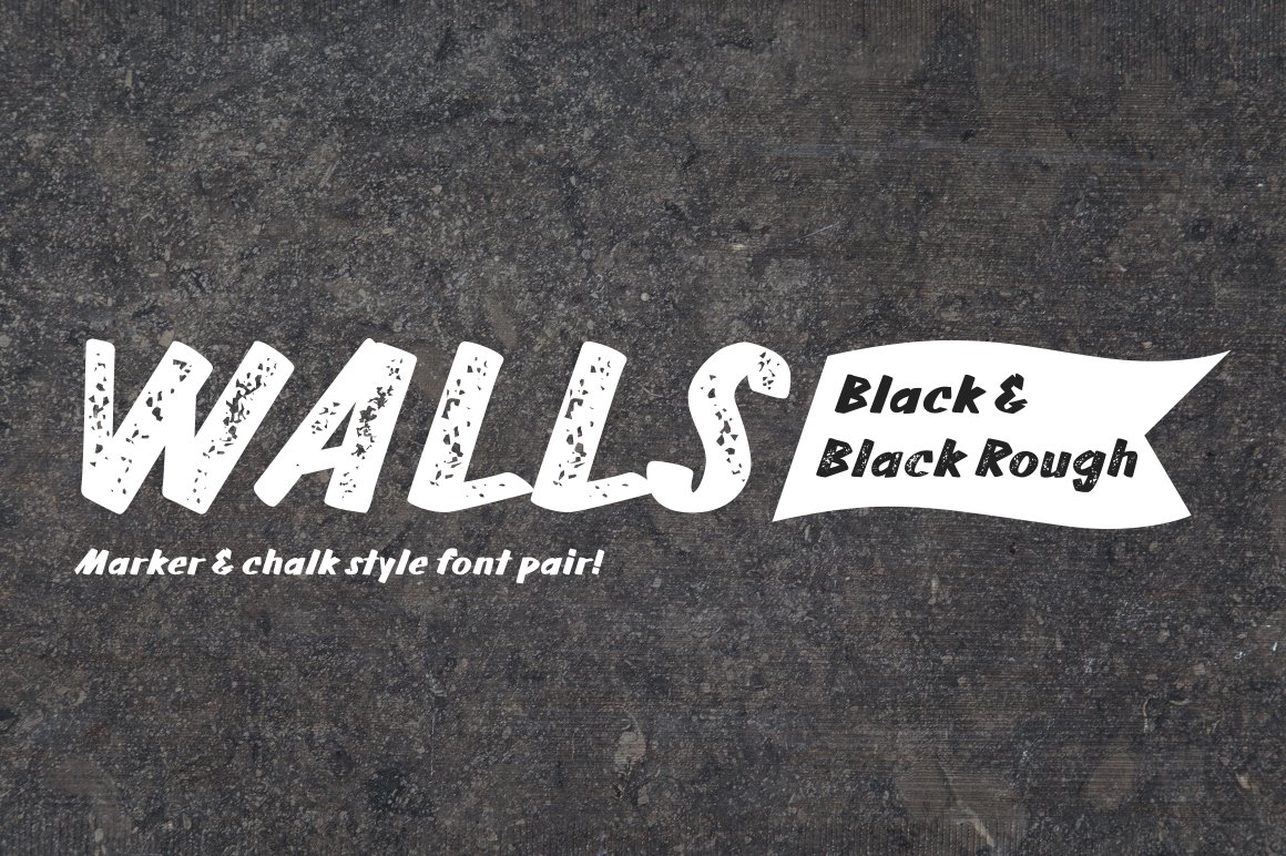 Скачайте Walls Black - стильный шрифт для креативных проектов